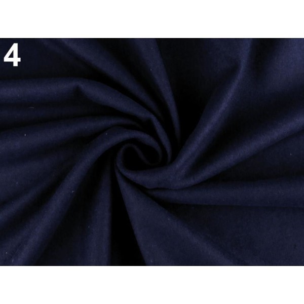 1m 4 (44) Bleu Foncé Mélange de Laine tissus de laine, Feutre, Liège, d'Autres Tissus - Photo n°1