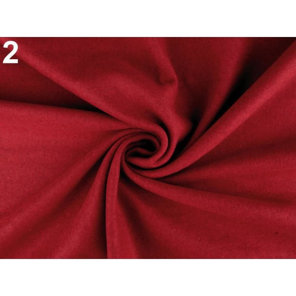 1m 2 (5) Rouge Mélange de Laine tissus de laine, Feutre, Liège, d'Autres Tissus - Photo n°1