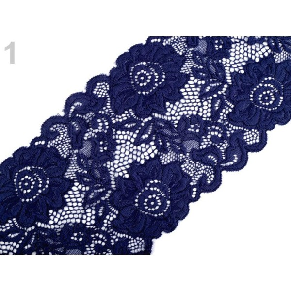 13,5 m de Berlin Bleu lacets Élastiques Largeur 14cm, s'Étirer, Et de Madère, Mercerie, - Photo n°2