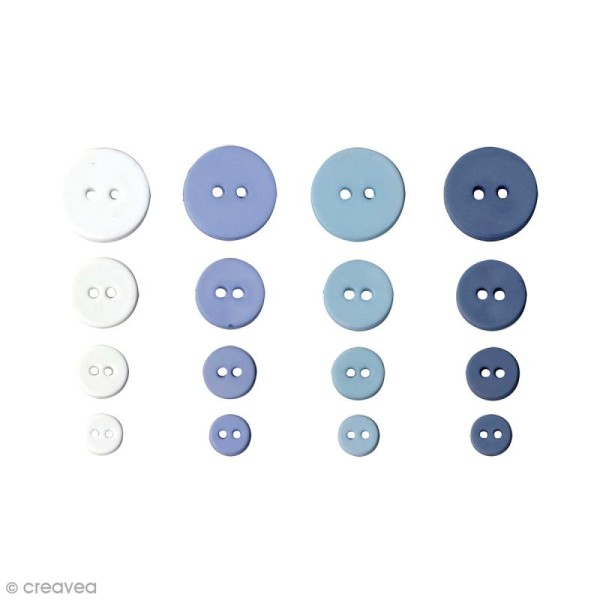 Boutons Ronds assortiment Baby Boy - 36 pcs - Photo n°1
