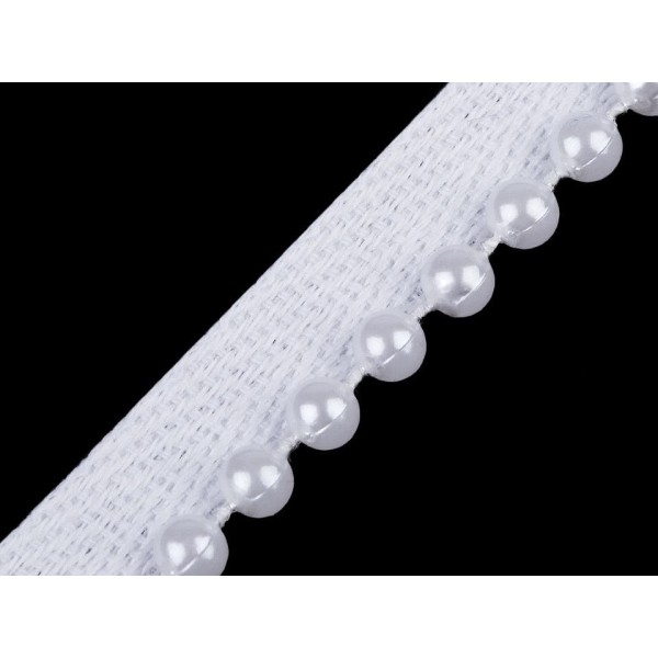 9m Vêtements Blancs Tresse / coupe Avec des Perles de Largeur 13mm, de Biais, le Biais de l'Insertio - Photo n°2
