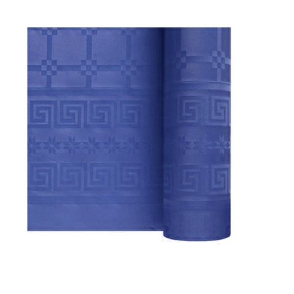 Lot de 4 Rouleaux de Nappe en papier Damassé, Bleu Marine, 4x 5m x 1m20, déco de table - Photo n°2