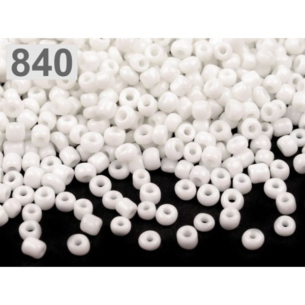 50g 840 Blanc en Verre de Semences de Perles de rocaille 12/0 -.2mm - Photo n°1