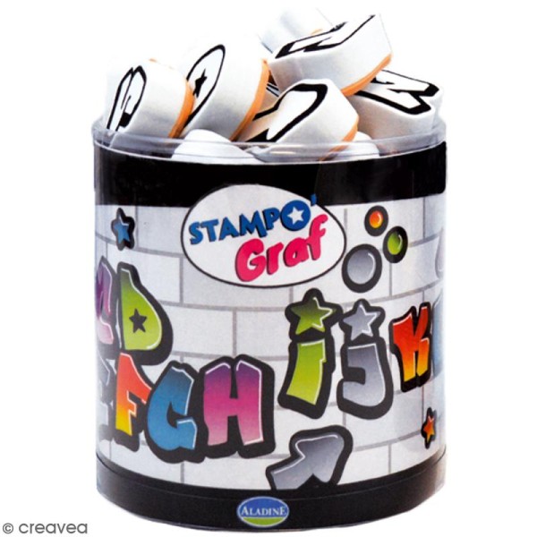 Kit de tampons Stampo - Alphabet Graf - 32 pcs - Photo n°1