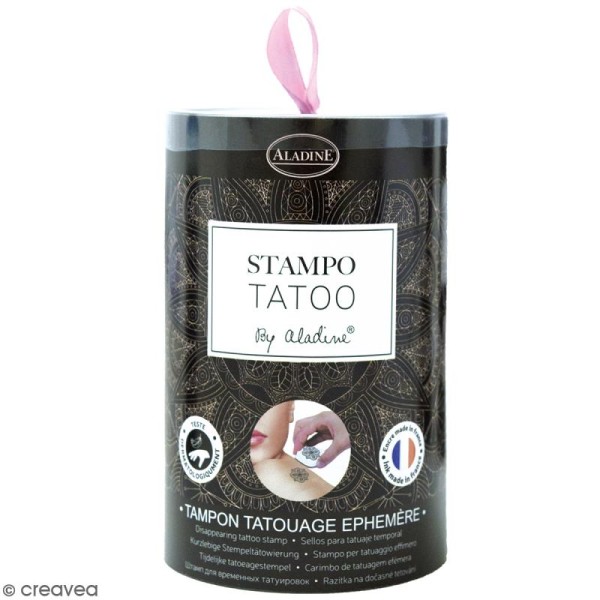Stampo Tatoo - Kit de tampons avec encreur - Ethnique - 10 motifs - Photo n°1