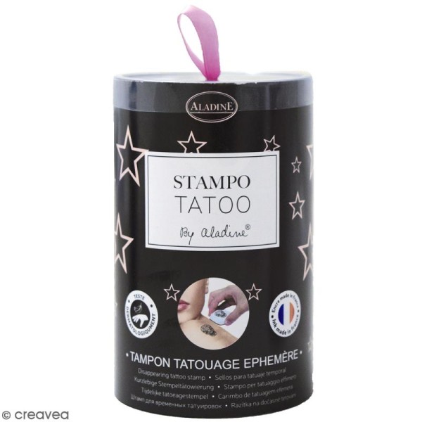 Stampo Tatoo - Kit de tampons avec encreur - Fashion - 13 motifs - Photo n°1