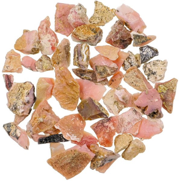 Pierres brutes opale rose des Andes - 1 à 4 cm - 100 grammes. - Photo n°2