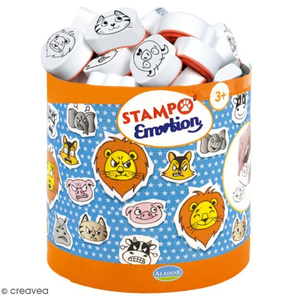 Kit de tampons Stampo Minos - Emotions animaux - 29 pcs - Photo n°1