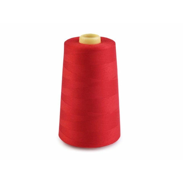 1pc Coquelicot Rouge en Fil Polyester Longueur de 5000 Mètres Pes 40/2, des Fils, de Couture, de Mer - Photo n°1