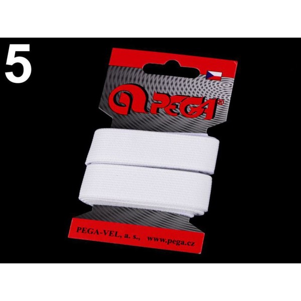 1card 5 (1101) Blanc Élastique Tresse Largeur de Bande de 20mm Variété de Couleurs, De Bricolage, de - Photo n°2