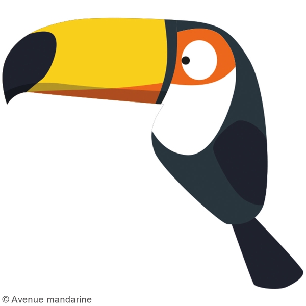 Oiseaux Anniversaire Cartes-Handmade-Toucan Kingfisher stylisé oiseaux Mignon Oiseau