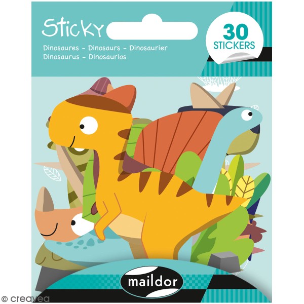 Stickers Sticky - Dinosaures - 30 pcs - Photo n°1