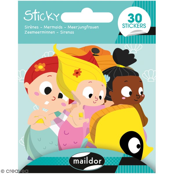 Stickers Sticky - Sirènes - 30 pcs - Photo n°1