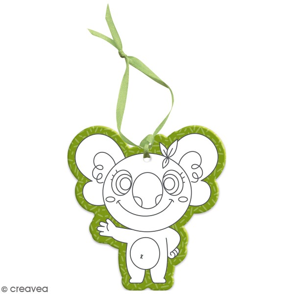 Étiquette en carton à décorer - Koala - 11 cm - Photo n°1