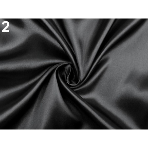 1m 2 (15) en Satin Noir, Tissu, Tricot Et Pes, les Tissus - Photo n°1