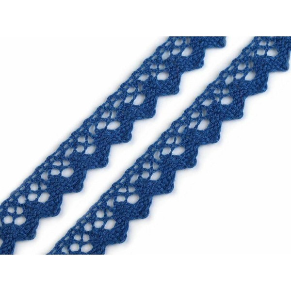 27m Bleu Foncé en Coton Dentelle Garniture de 15mm, Et de la Literie, de Madère, de la Mercerie - Photo n°2
