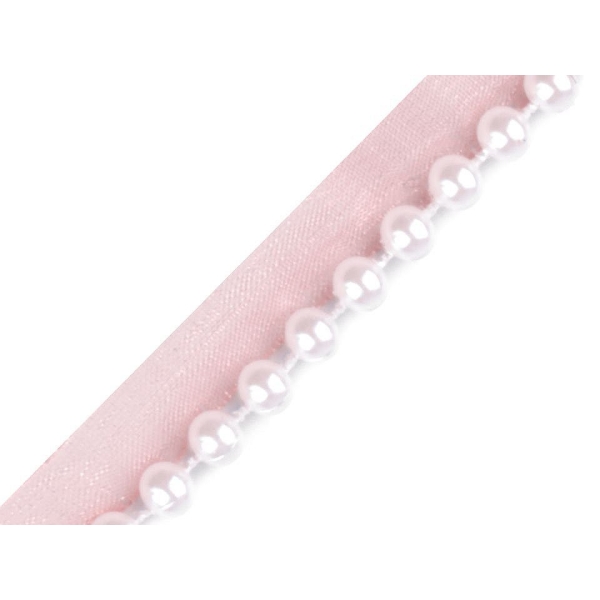 9m Rose Pâle Vêtements Tresse / Garniture de Perles Largeur de 10mm, de Biais, le Biais de l'Inserti - Photo n°1
