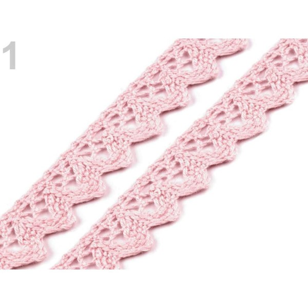 27m Rose Pâle en Coton Dentelle Garniture de 15mm, Et de la Literie, de Madère, de la Mercerie - Photo n°1