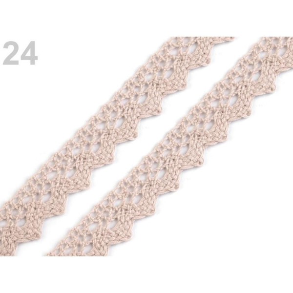 27m Beige en Coton Léger Dentelle Garniture de 15mm, Et de la Literie, de Madère, de la Mercerie - Photo n°1