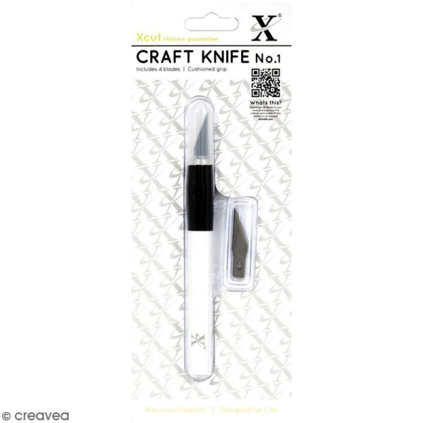 Cutter Craft Knife 14,5 cm et lames de rechange - Cutter scrapbooking -  Creavea