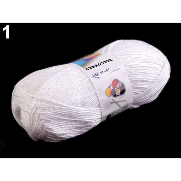 1pc 1 (88185) Blanc à Tricoter Charlotte 100g Vlnap, Tricot, Crochet, Broderie, Mercerie, - Photo n°1