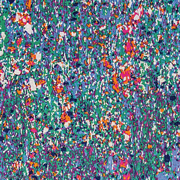 Tissu Coton léger à la coupe - Tâches multicolores - Détails Métallisés - Par 10 cm - Photo n°1