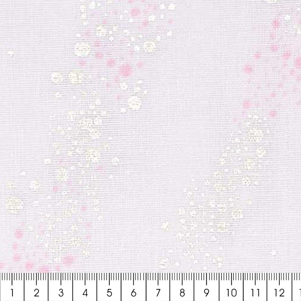 Tissu Coton léger à la coupe - Bulles sur fond rose pâle - Détails Métallisés - Par 10 cm - Photo n°2