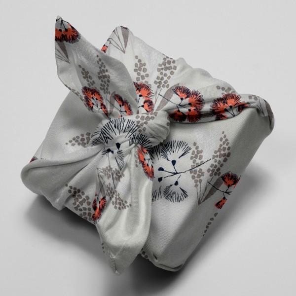 Tissu Toile coton à la coupe - Fleurs au vent sur fond gris - Par 10 cm - Photo n°4