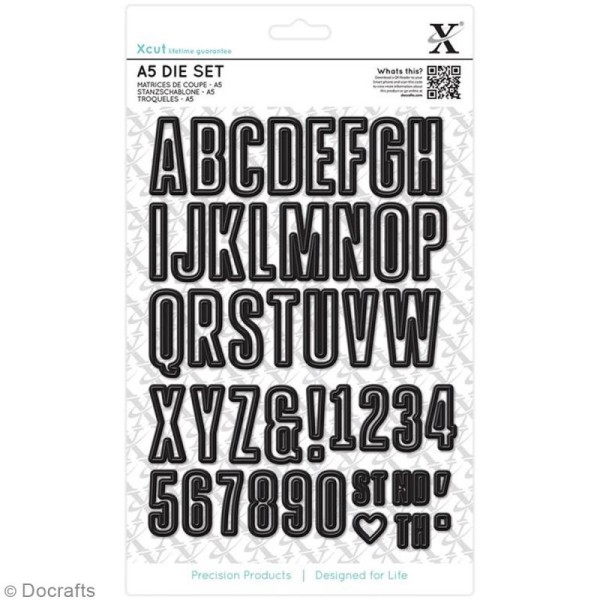Matrice de coupe Xcut - Alphabet & Chiffres - 48 pcs - Photo n°2