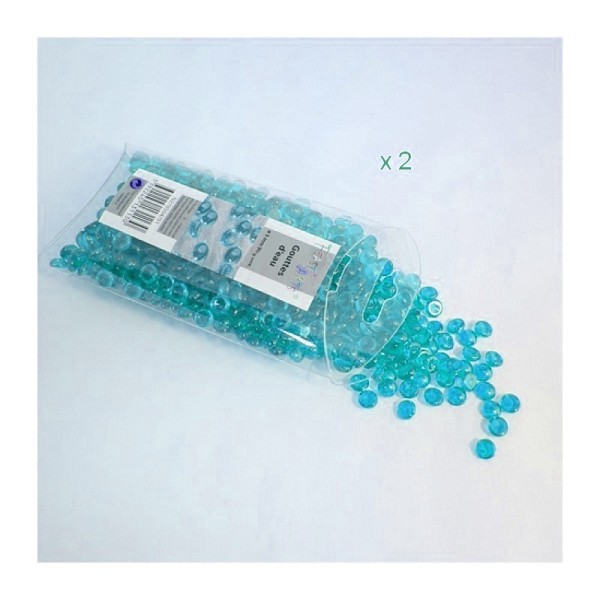 Lot de 180 gr de Gouttes de pluie en acrylique Turquoise, Ø 5mm, pour déco de table - Photo n°4