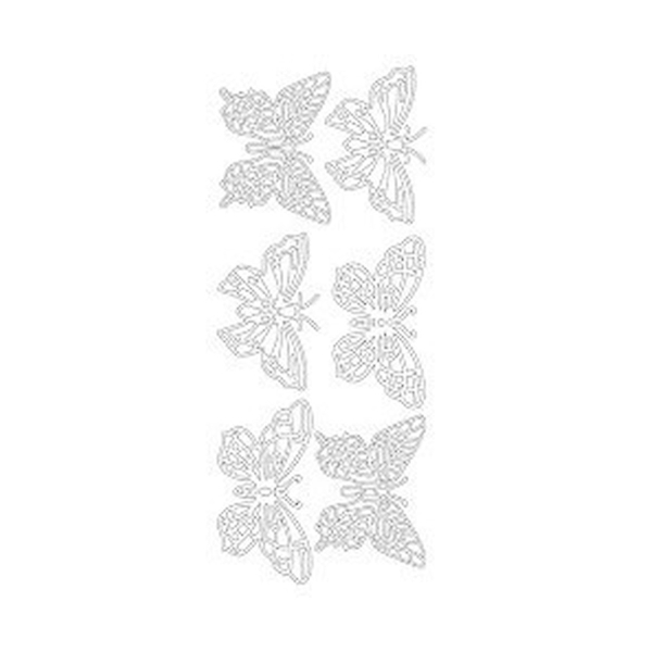 Les Contours De la 10x23 - Papillons 6pcs, l'Art de Scrapbooking, Accessoires de Décoration, de l'Or - Photo n°1