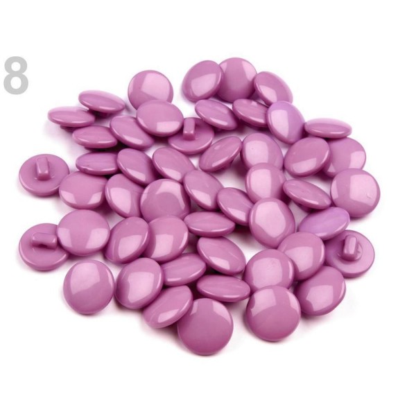 10pc Violet clair Taille des boutons, 20', Tige en Plastique Et Boutons de Fixation, de la Mercerie - Photo n°1