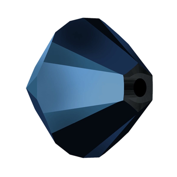 48pcs Cristal Bleu Métallisé 001metbl Xilion Bicone Verre de Cristaux de SWAROVSKI 5328 de Perles à - Photo n°2