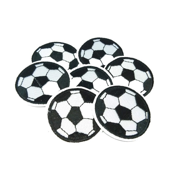 Pack de 3 écussons brodé ballons de football thermocollants 5 cm - Photo n°2