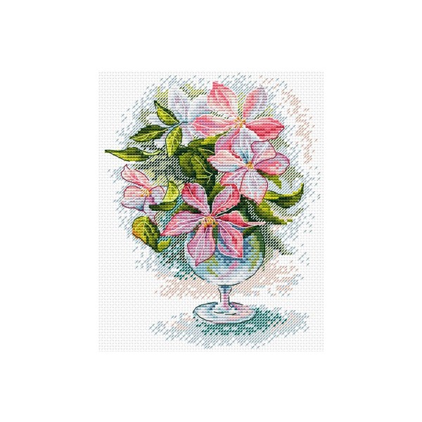 Kit point de Croix MP Studia- Bouquet de fleurs SM-123 15*18 cm - Photo n°1