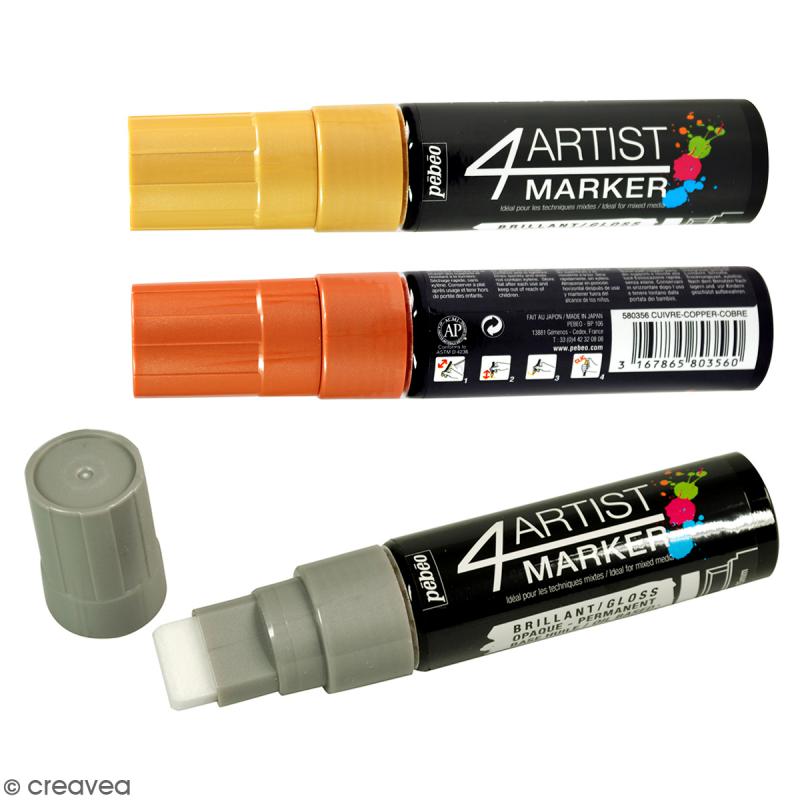 Marqueur à huile 4Artist Marker - Pointe plate - 15 mm - 5 coloris