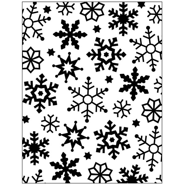 Matrice de gaufrage Flocons de neige - Planche de 11 x 14 cm - Photo n°1