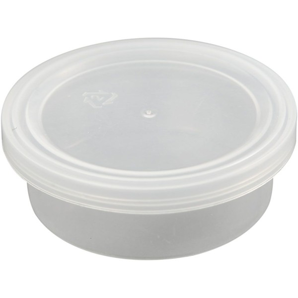 Pots en Plastique avec couvercle - 2,4 x 6,8 cm - 45 ml x 20 pcs - Photo n°1