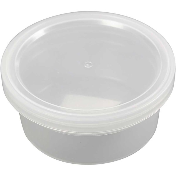 Pot en Plastique avec Couvercle - 3,8 x 8,4 cm - 125 ml x 20pcs - Photo n°1