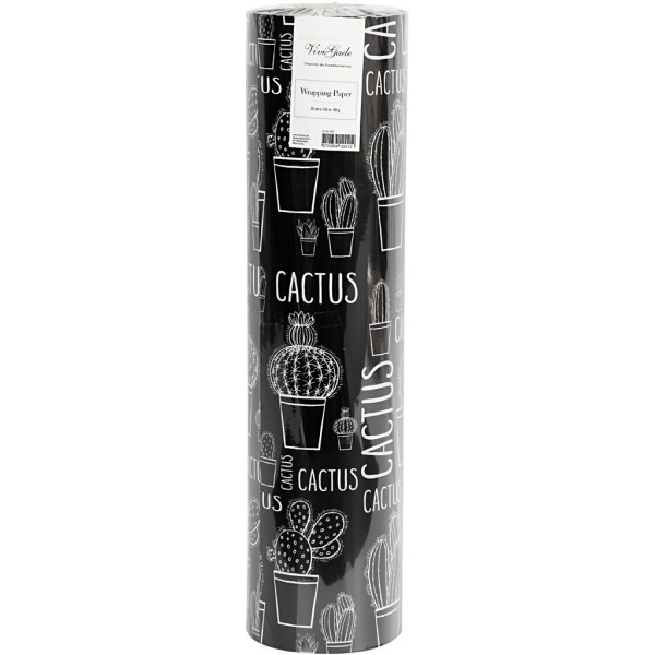 Rouleau de papier cadeau - Cactus - 50 cm x 150 m - Photo n°2