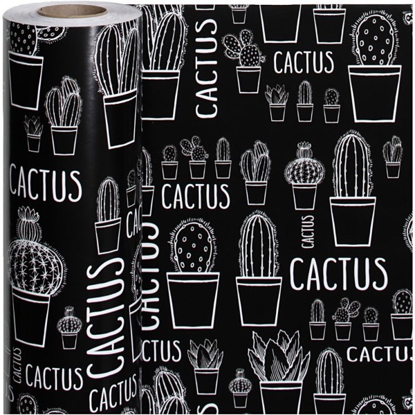 Rouleau de papier cadeau - Cactus - 50 cm x 150 m - Photo n°1