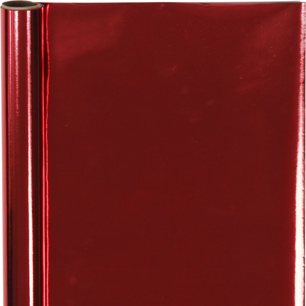 Rouleau papier cadeau - 50 cm x 4 m - Rouge - Photo n°1