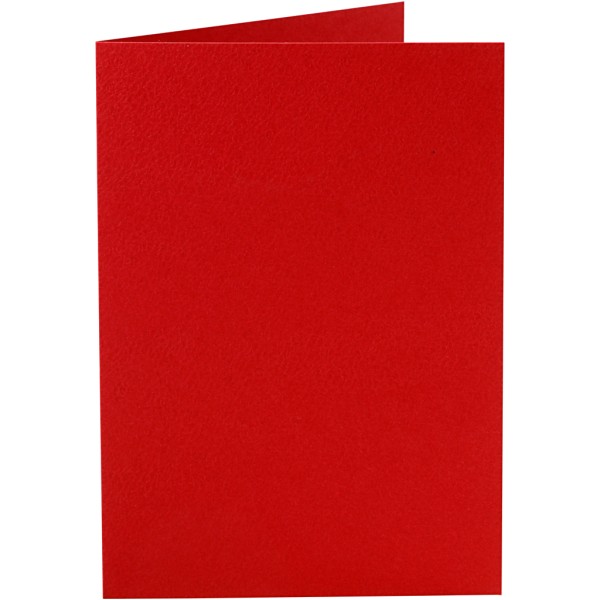 Carte pliée - 10,5 x 15 cm - Rouge - 10 pcs - Photo n°1
