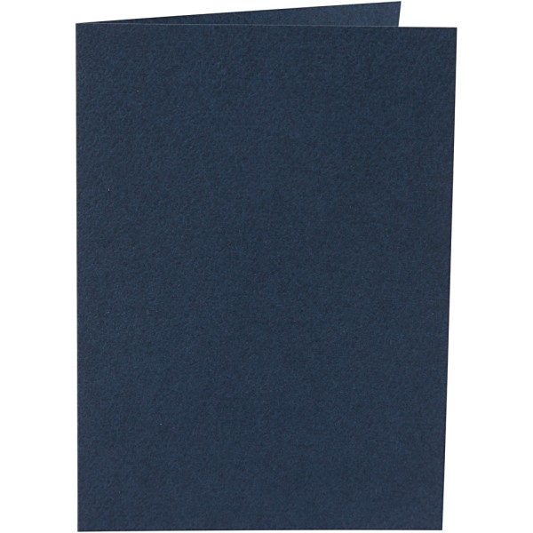 Carte pliée - 10,5 x 15 cm - Bleu foncé - 10 pcs - Photo n°1