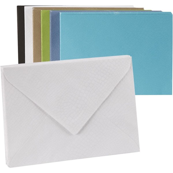 Enveloppes Colorées, Dim. 11,5X16 Cm,  100 Gr, 100Assortis - Photo n°1