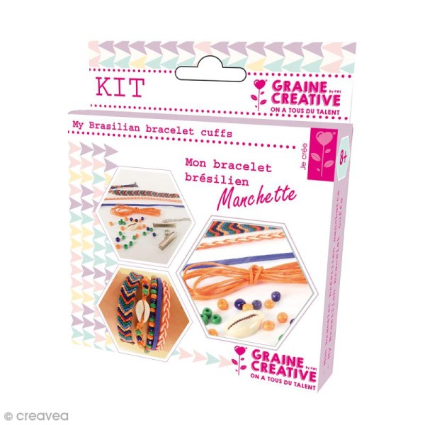 Kit Création de bracelet brésilien manchette - Tropiques - Photo n°1