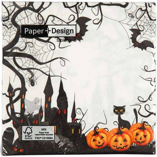 Serviette en papier - Halloween - 33 x 33 cm - 20 pcs - Photo n°2