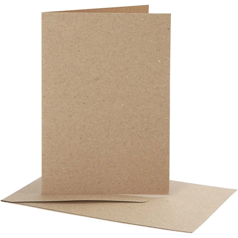 50 x A5 recyclé blancs Cartes de Voeux avec Enveloppe