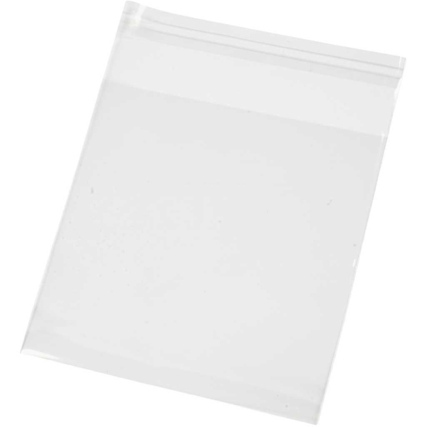 Sachets transparents plats à fermeture autocollante - 11 x 11,3 cm - 200 pcs - Photo n°1