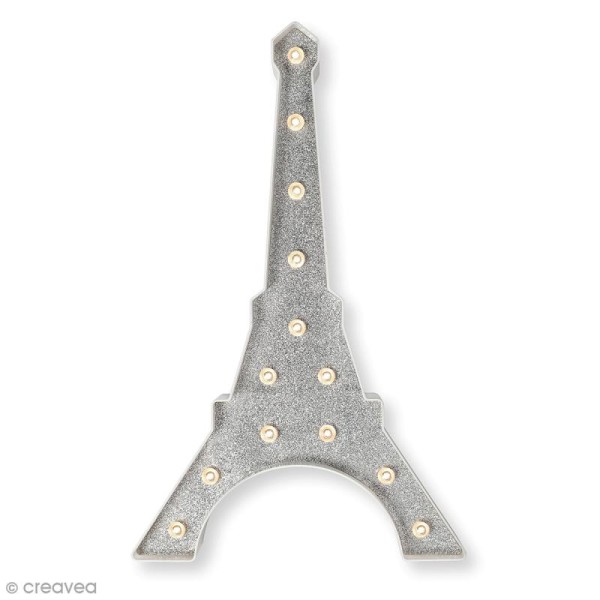 Forme lumineuse à Led Tour Eiffel - 30 x 48 cm cm - Photo n°1